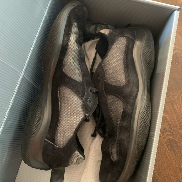 Black suede Prada men’s World Cup sneakers sz 11 - Picture 4 of 5